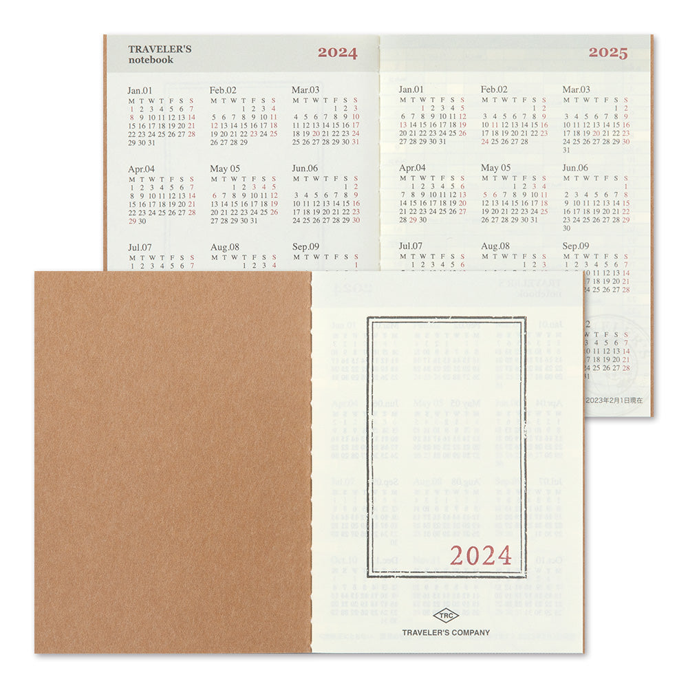 Travelers Notebook - 2025 Kalender, Monthly passport size