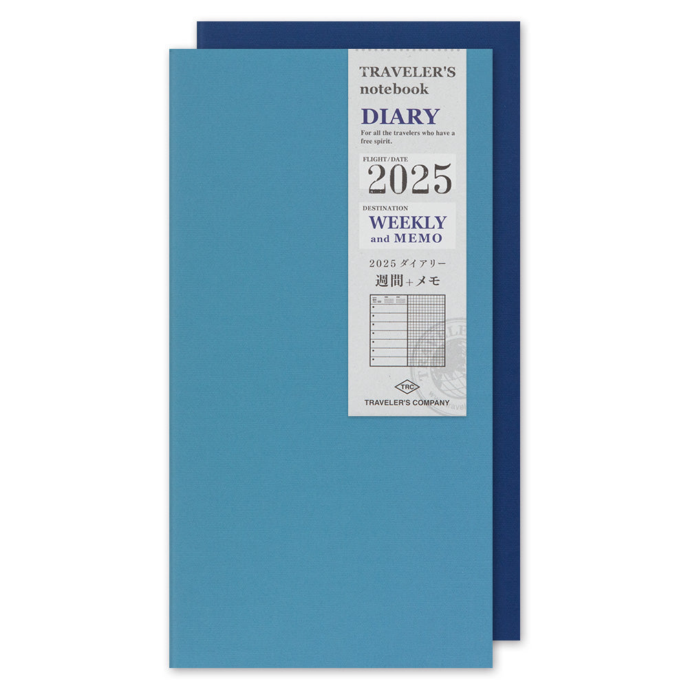 Travelers Notebook - 2025 Kalender, Weekly + Memo regular size