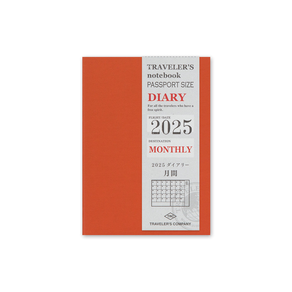 Travelers Notebook - 2025 Kalender, Monthly passport size