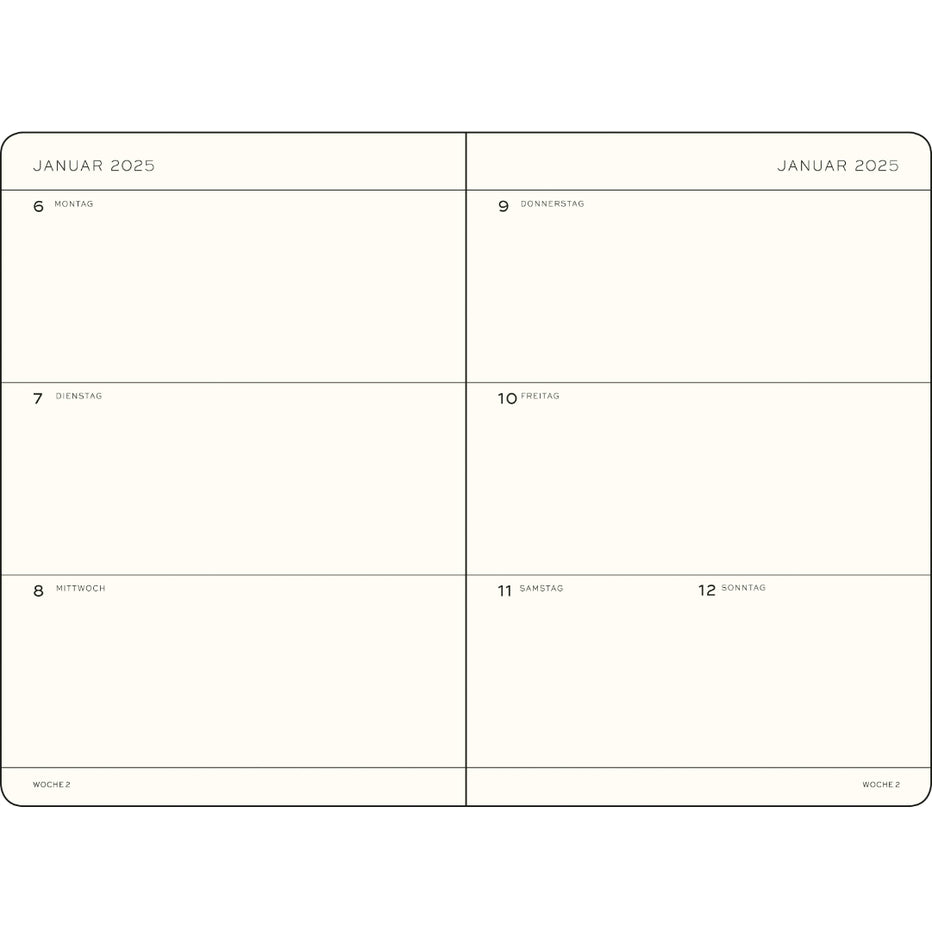 Leuchtturm1917 - Weekly Calendar 2025 - Papier & Stift